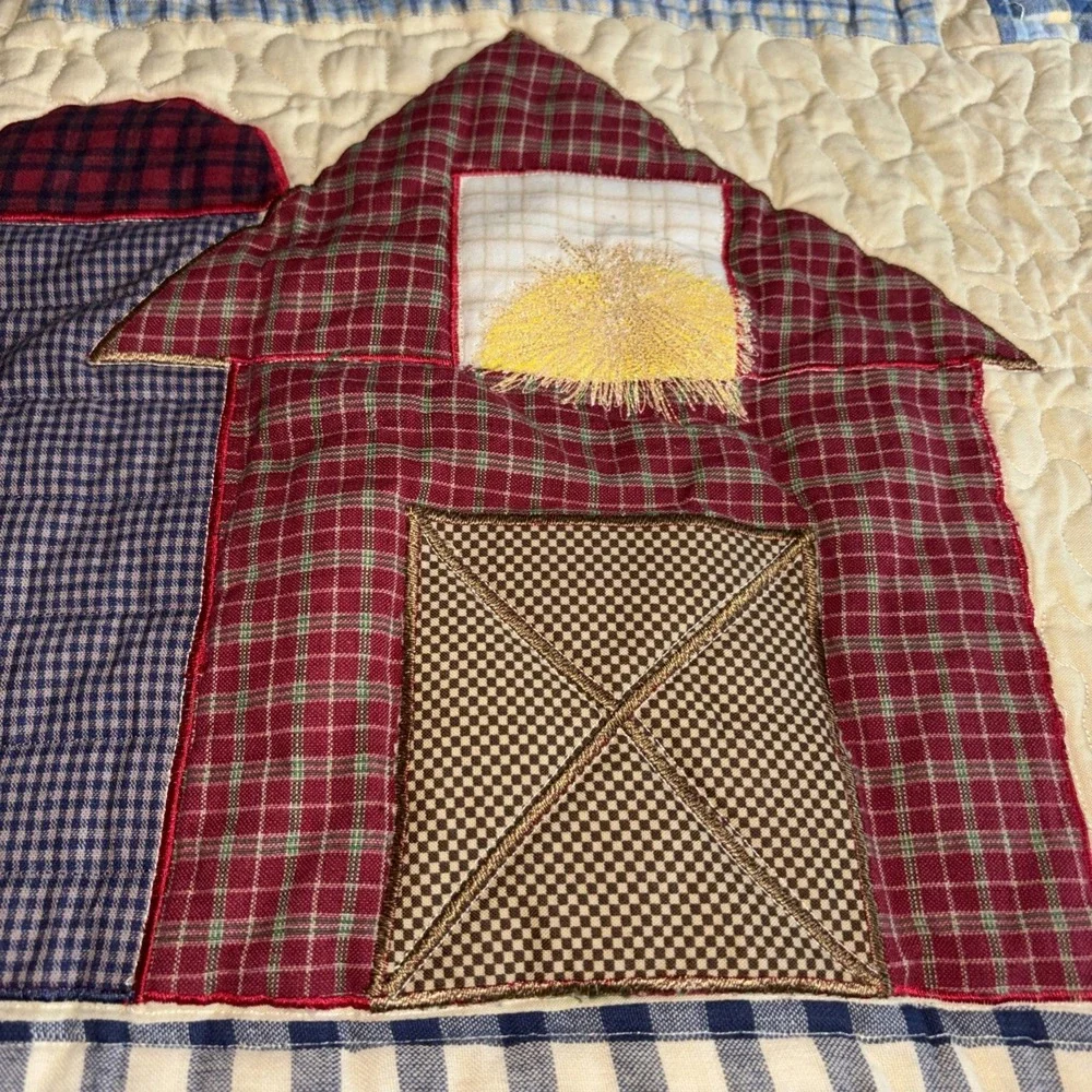 Handmade Crib Quilt Baby Blanket Patchwork‎ Old McDonald Farm Animals Unisex